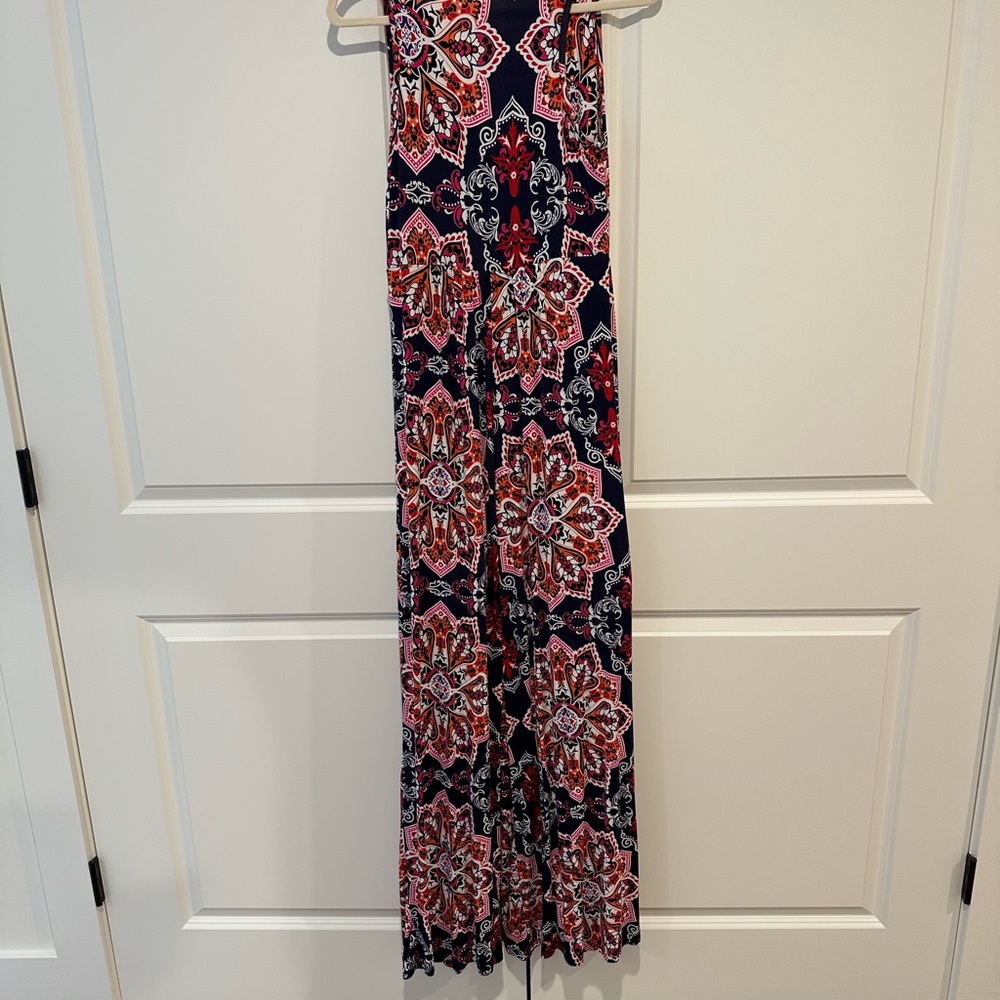 Loveappella Pink, Orange and Navy Maxi Dress
